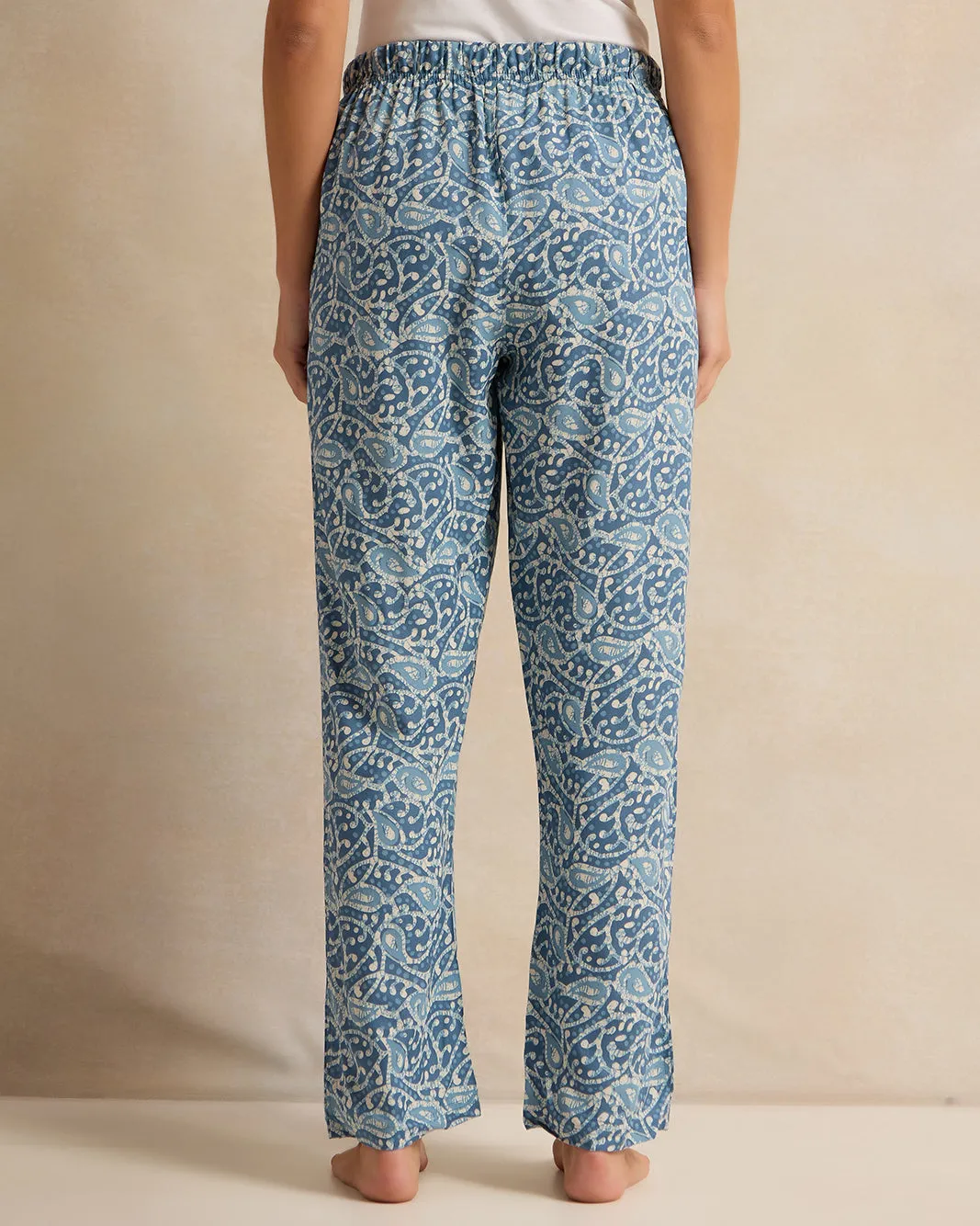 Women Blue Floral Print Pyjama Bottom sold by Redtag product image thumbnail 3