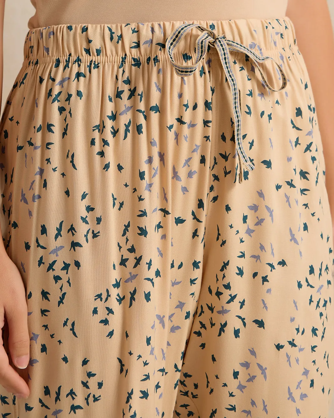 Women Beige Printed Pyjama Bottom sold by Redtag product image thumbnail 4