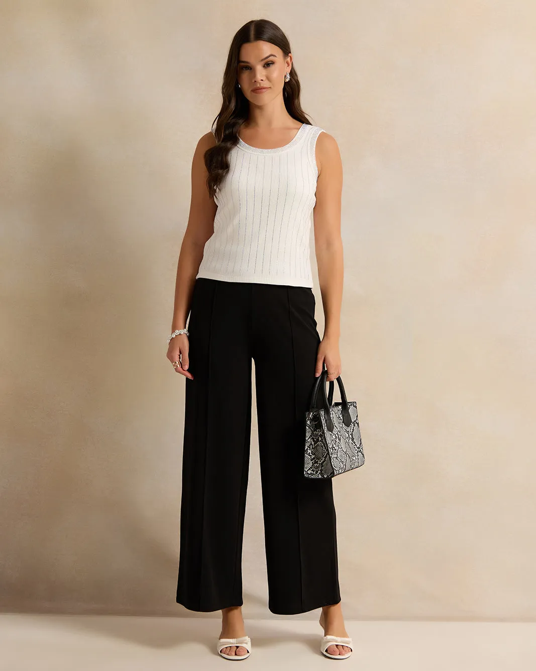 Women White Embellished Vest sold by Redtag product image thumbnail 2