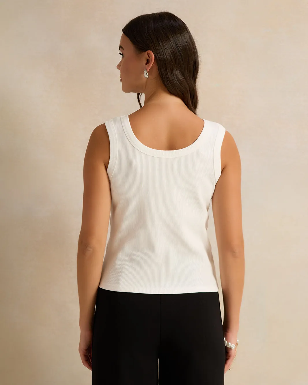 Women White Embellished Vest sold by Redtag product image thumbnail 3