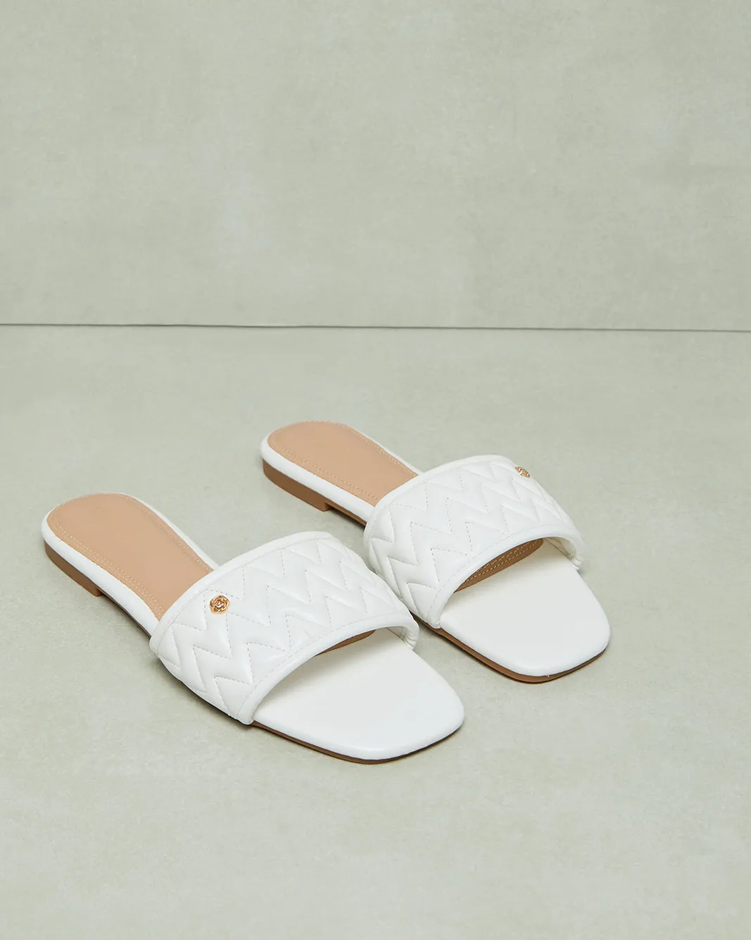 Women White Quilted Mule sold by Redtag product image thumbnail 2