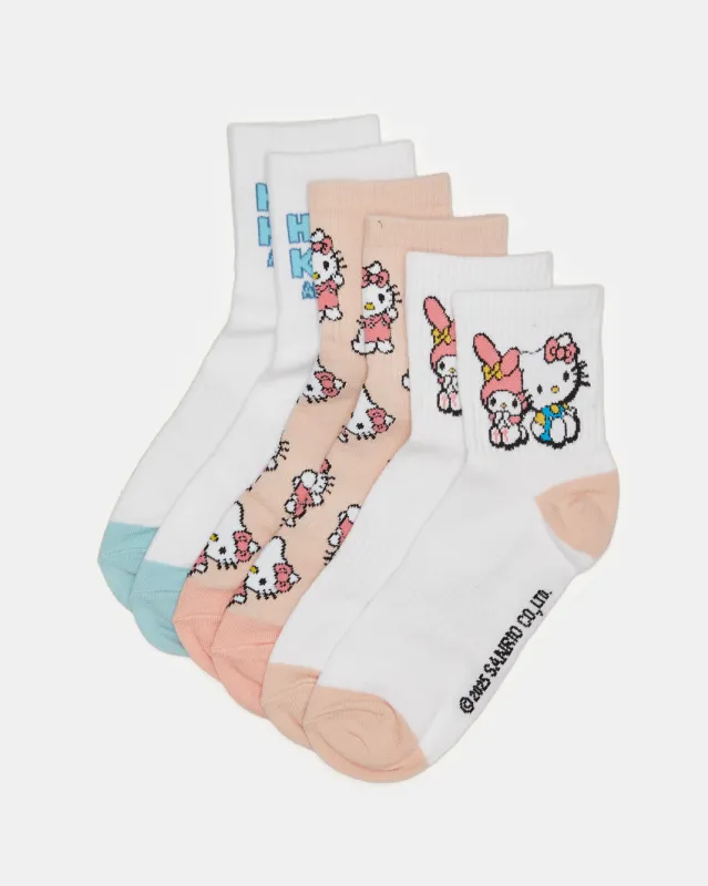 Women Assorted Crew Length Socks Set (3 Pairs) sold by Redtag