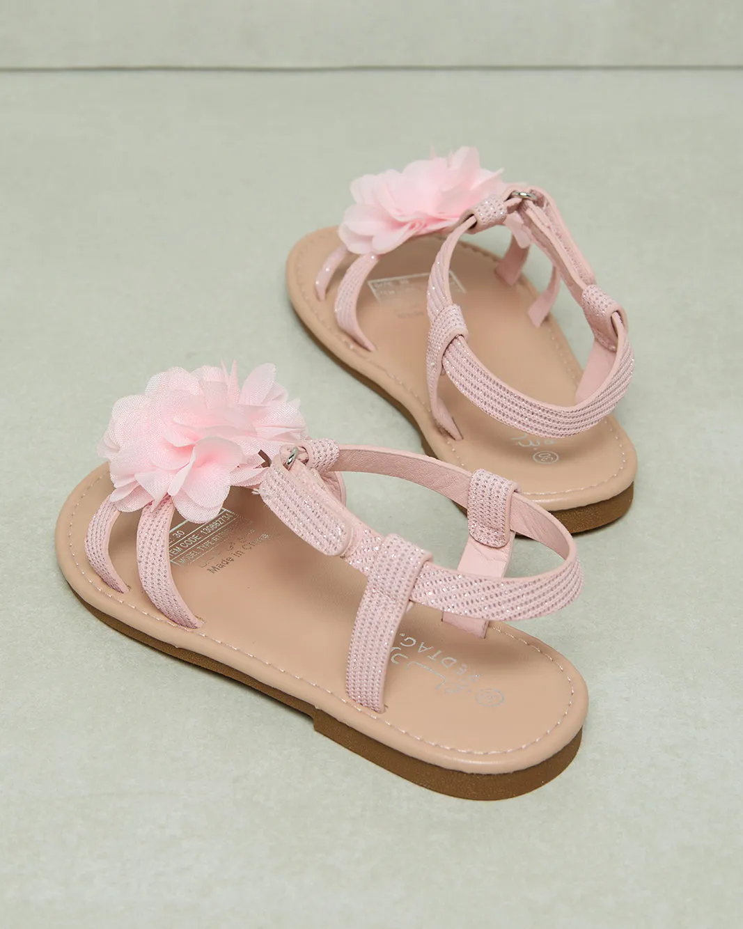 Girls Pink Flower Sandal sold by Redtag product image thumbnail 4