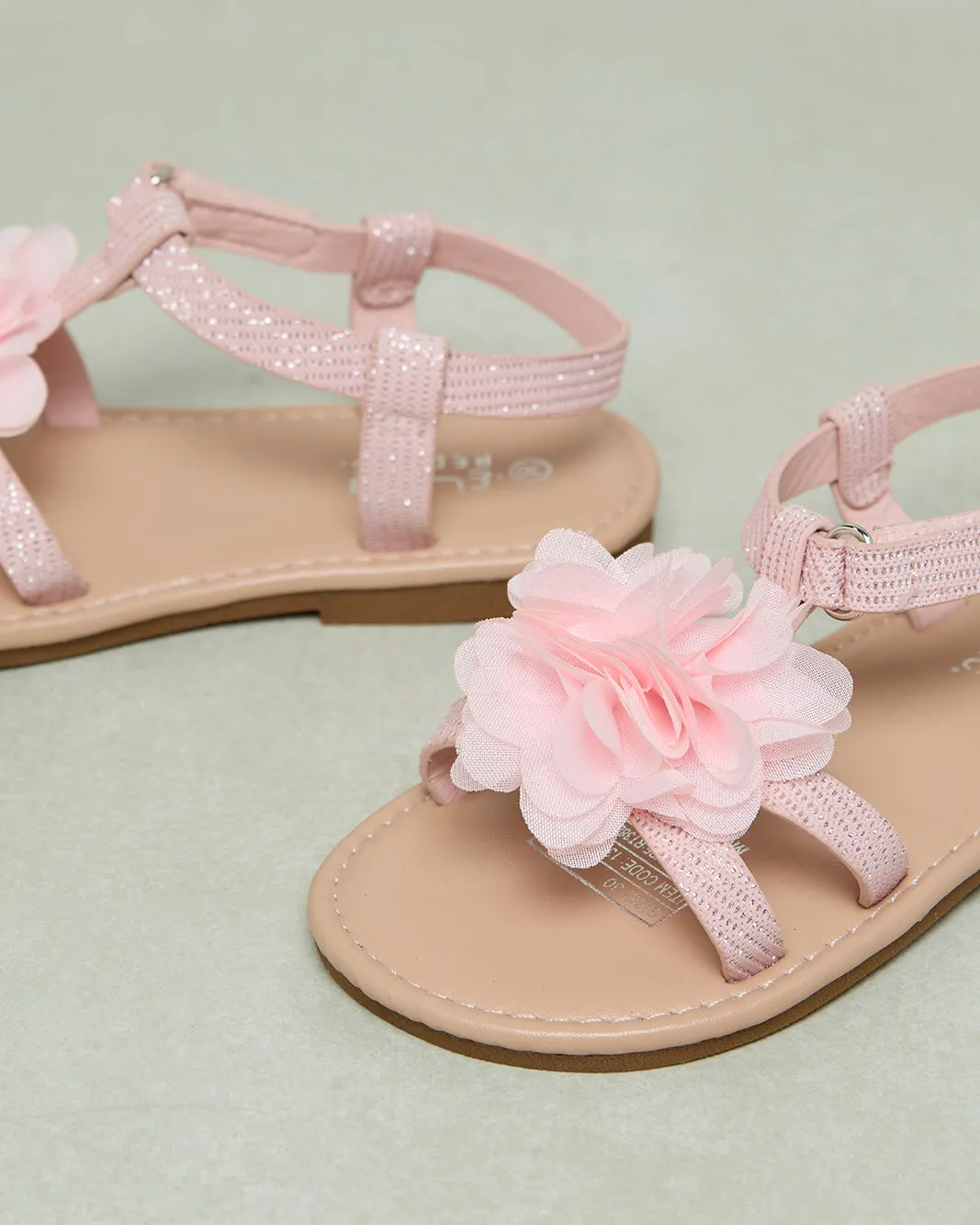 Girls Pink Flower Sandal sold by Redtag product image thumbnail 3
