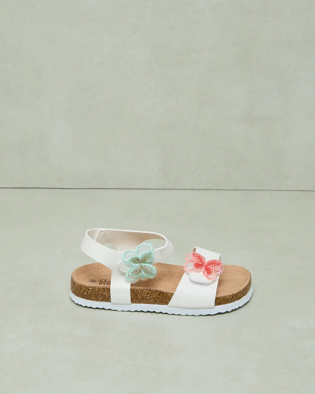 Girls White Butterfly Cork Sandal sold by Redtag