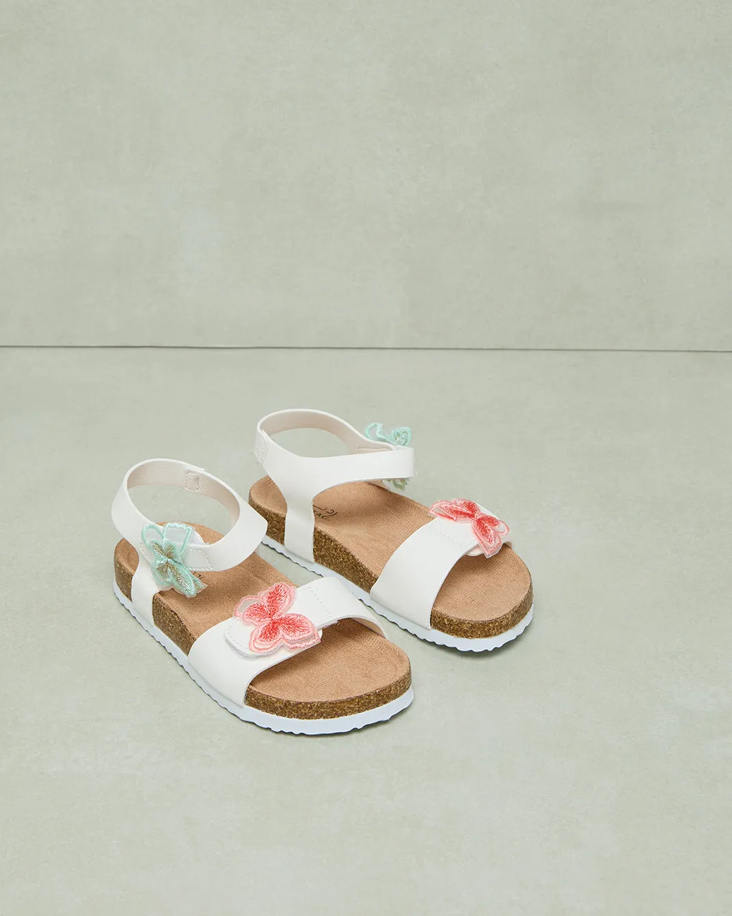Girls White Butterfly Cork Sandal sold by Redtag product image thumbnail 2