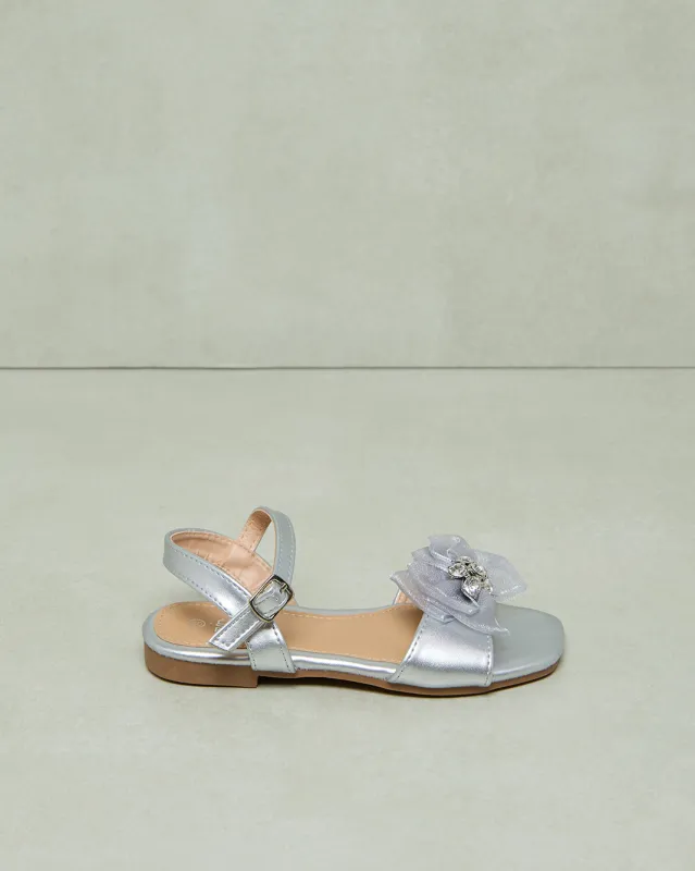 Girls Silver Embellished Sandal sold by Redtag