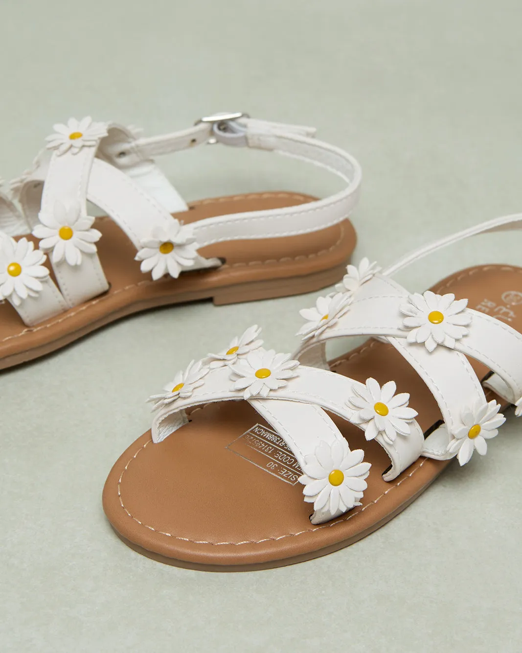 Girls White Embellished Sandal sold by Redtag product image thumbnail 3