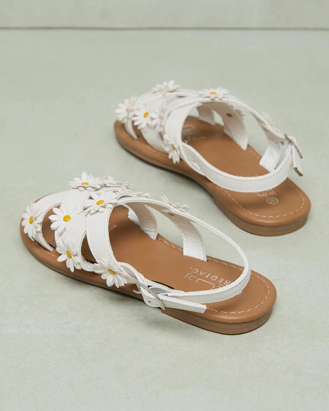 Girls White Embellished Sandal sold by Redtag product image thumbnail 4
