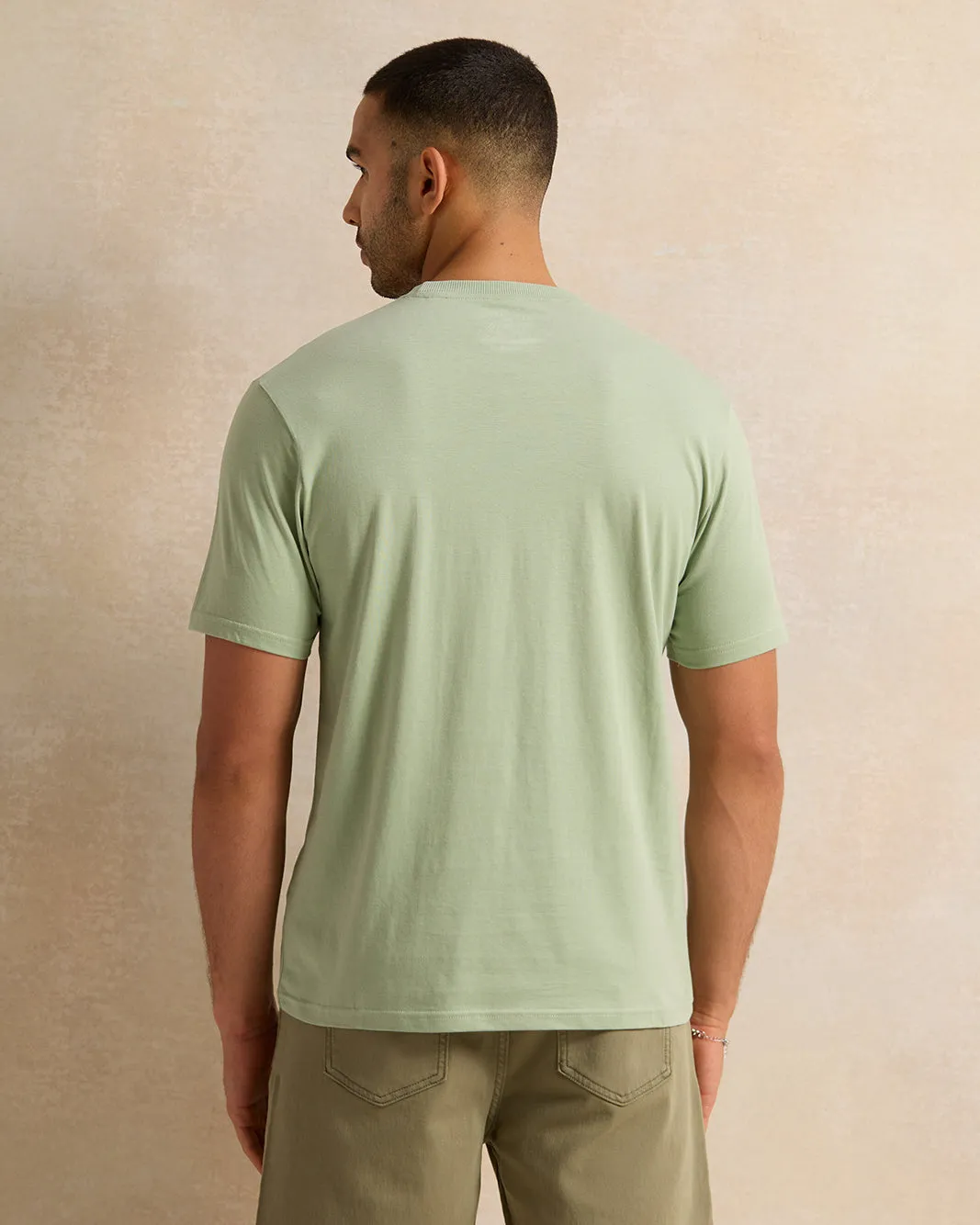 Men Green Surf Print T-Shirt sold by Redtag product image thumbnail 3