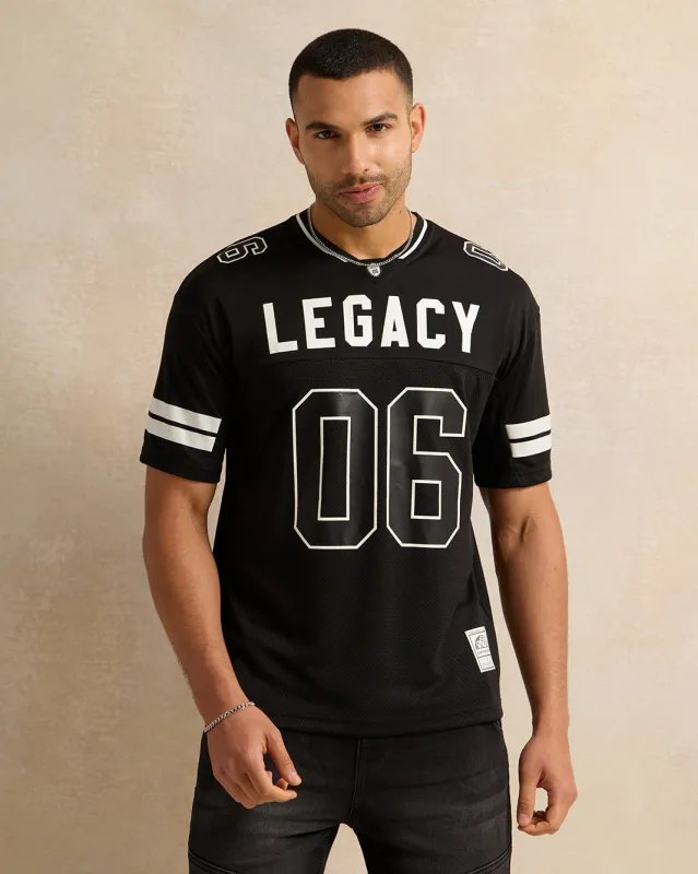 Men Black Printed T-Shirt sold by Redtag