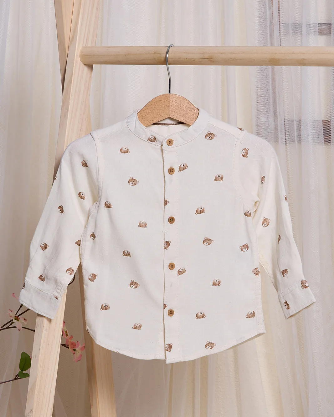 Infant Boys Cream Printed Shirt sold by Redtag