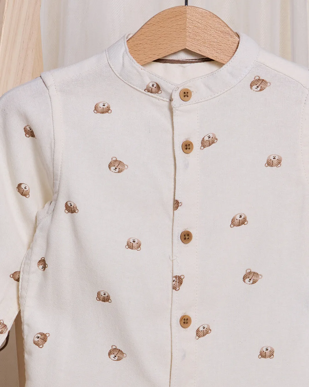 Infant Boys Cream Printed Shirt sold by Redtag product image thumbnail 2