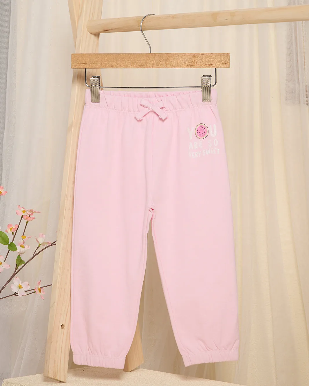 Infant Girls Pink Printed Joggers sold by Redtag