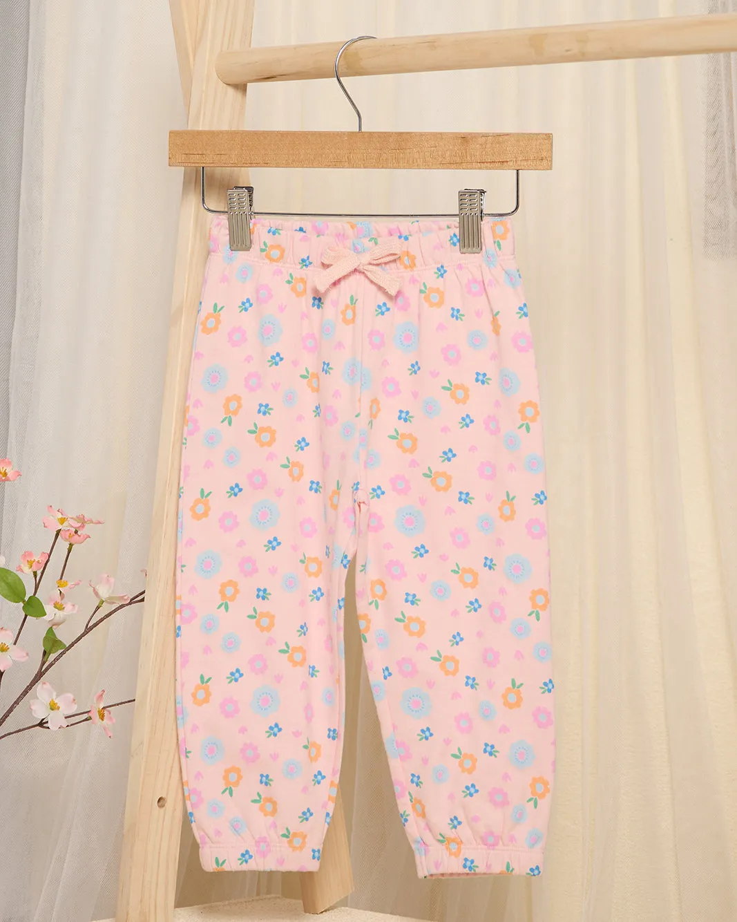Infant Girls Pink Printed Joggers sold by Redtag