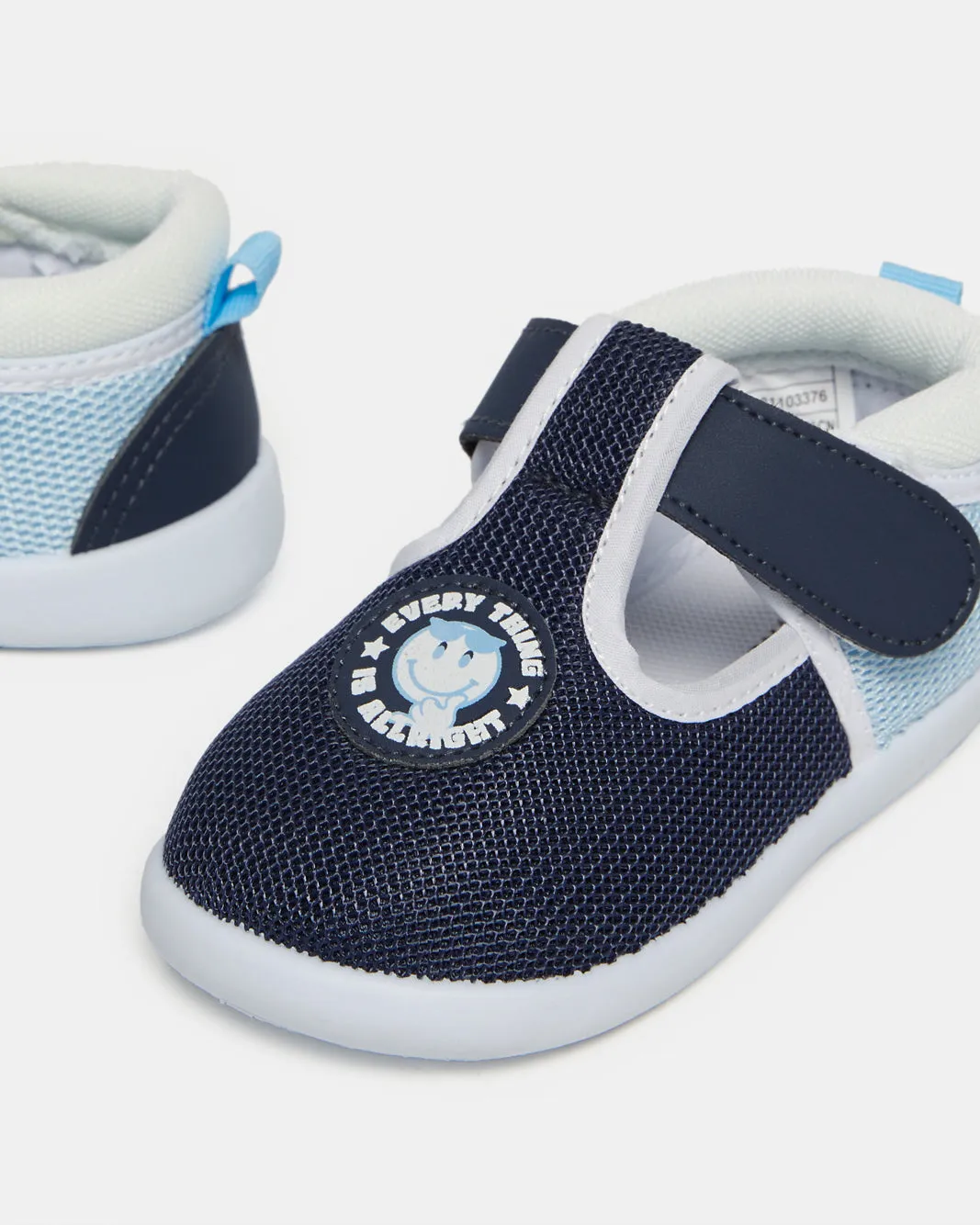 Infant Boys Navy Strap Sneaker sold by Redtag product image thumbnail 3