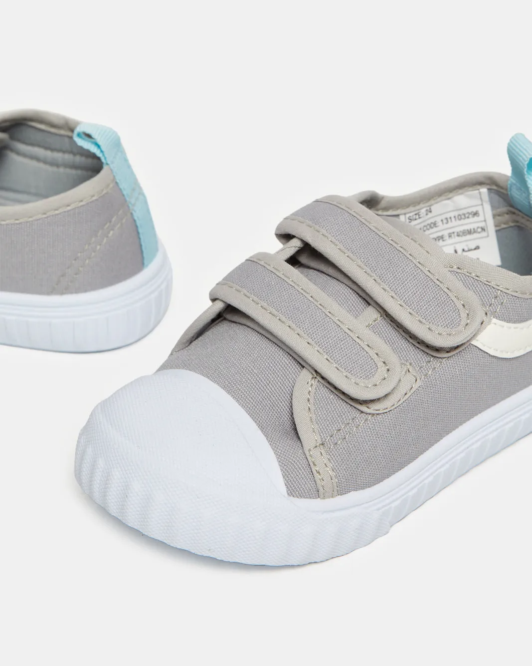 Infant Boys Grey Double Strap Sneaker sold by Redtag product image thumbnail 3