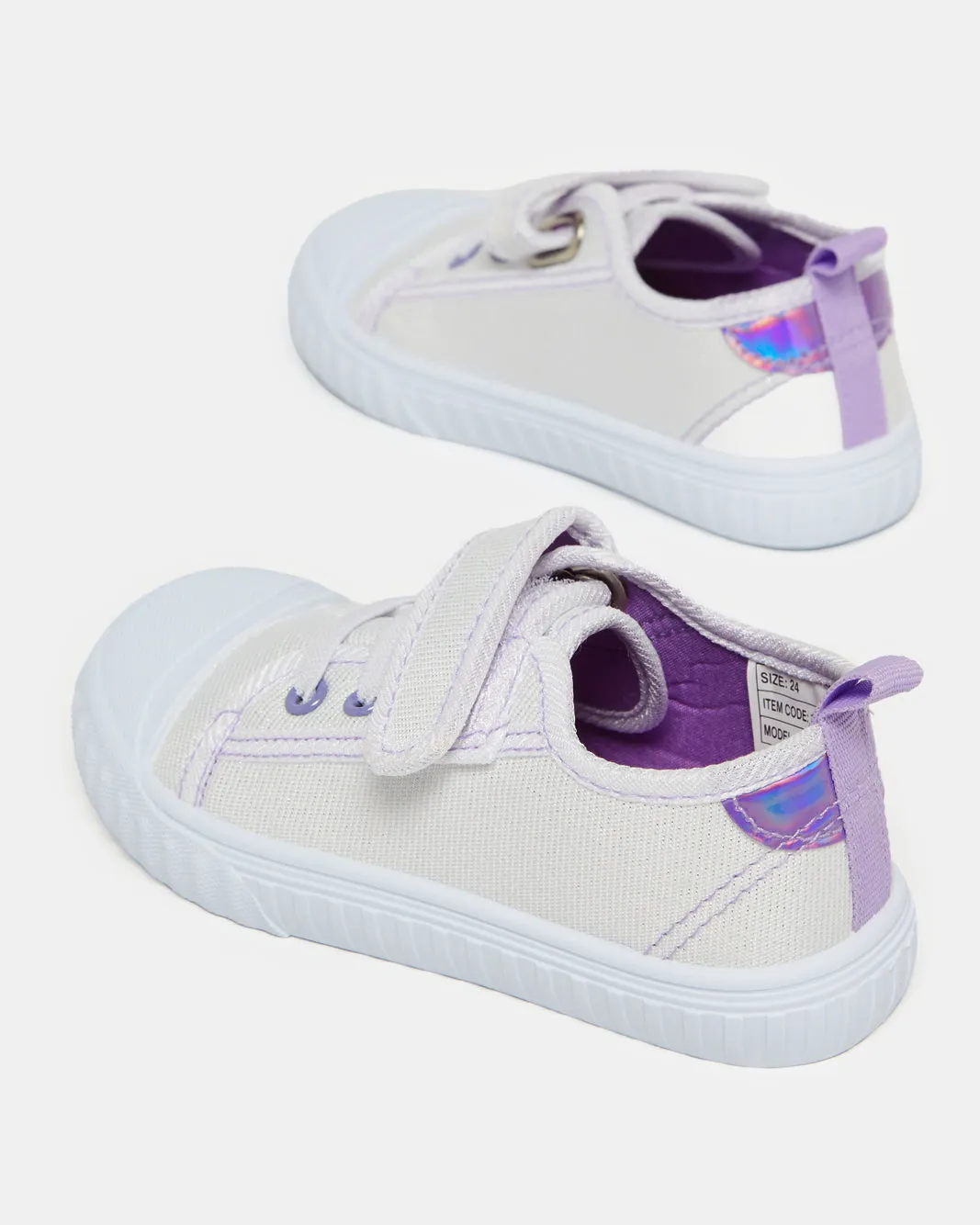 Infant Girls Silver Velcro Sneaker sold by Redtag product image thumbnail 4