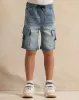 Boys Blue Denim Cargo Shorts sold by Redtag