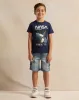 Boys Blue Denim Cargo Shorts sold by Redtag