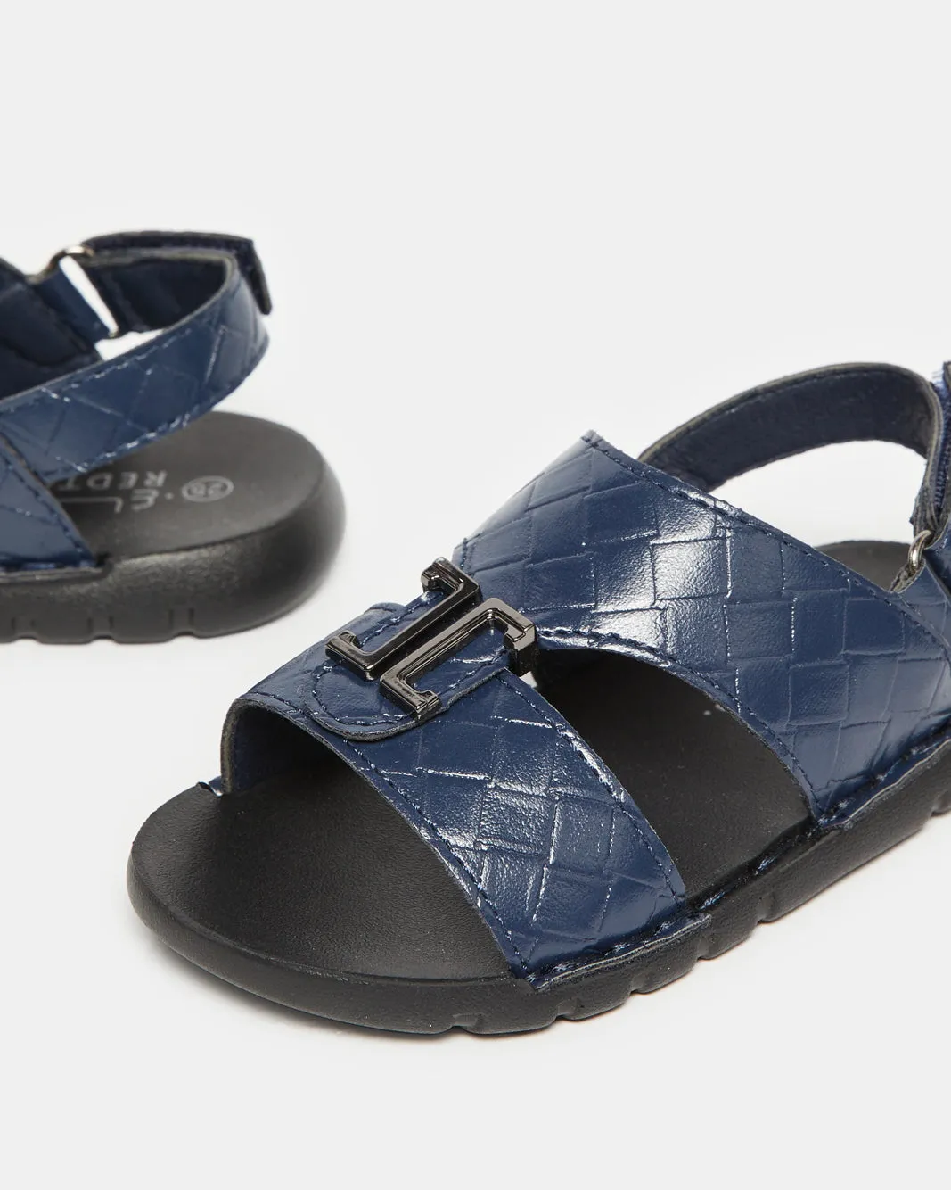 Boys Navy Textured Arabic Sandal sold by Redtag product image thumbnail 3
