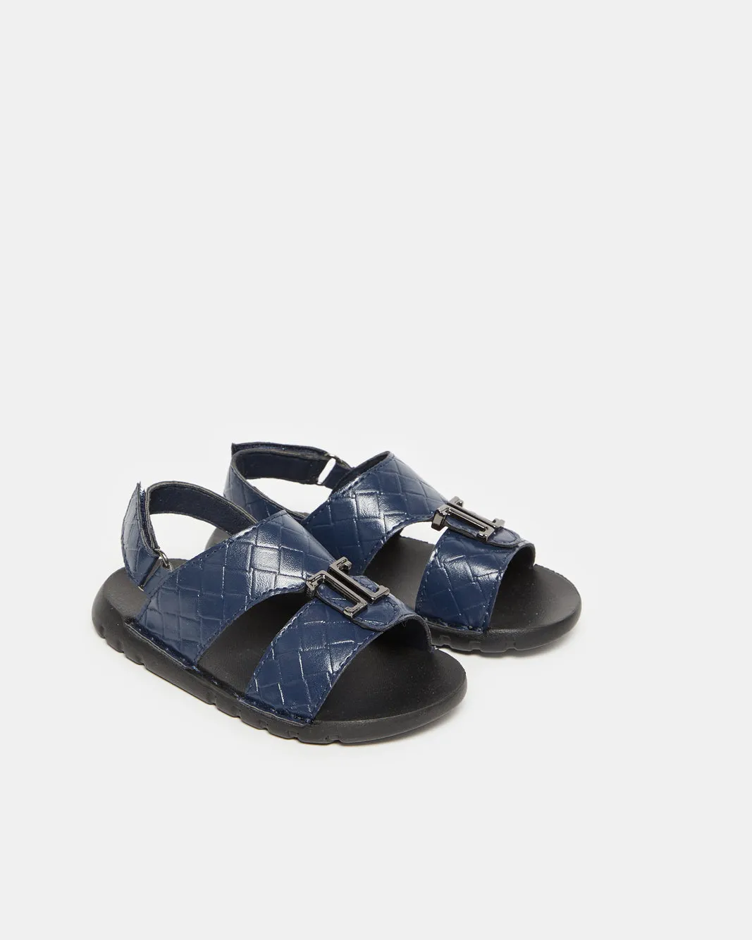 Boys Navy Textured Arabic Sandal sold by Redtag product image thumbnail 2