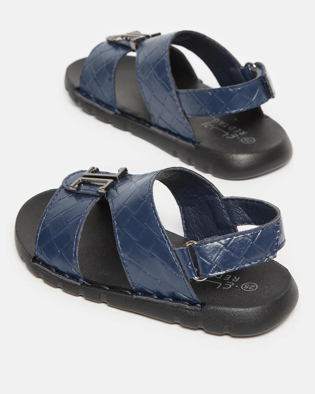 Boys Navy Textured Arabic Sandal sold by Redtag product image thumbnail 4