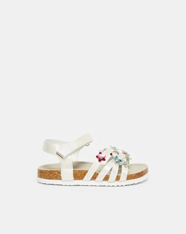 Girls White Embellished Sandal sold by Redtag