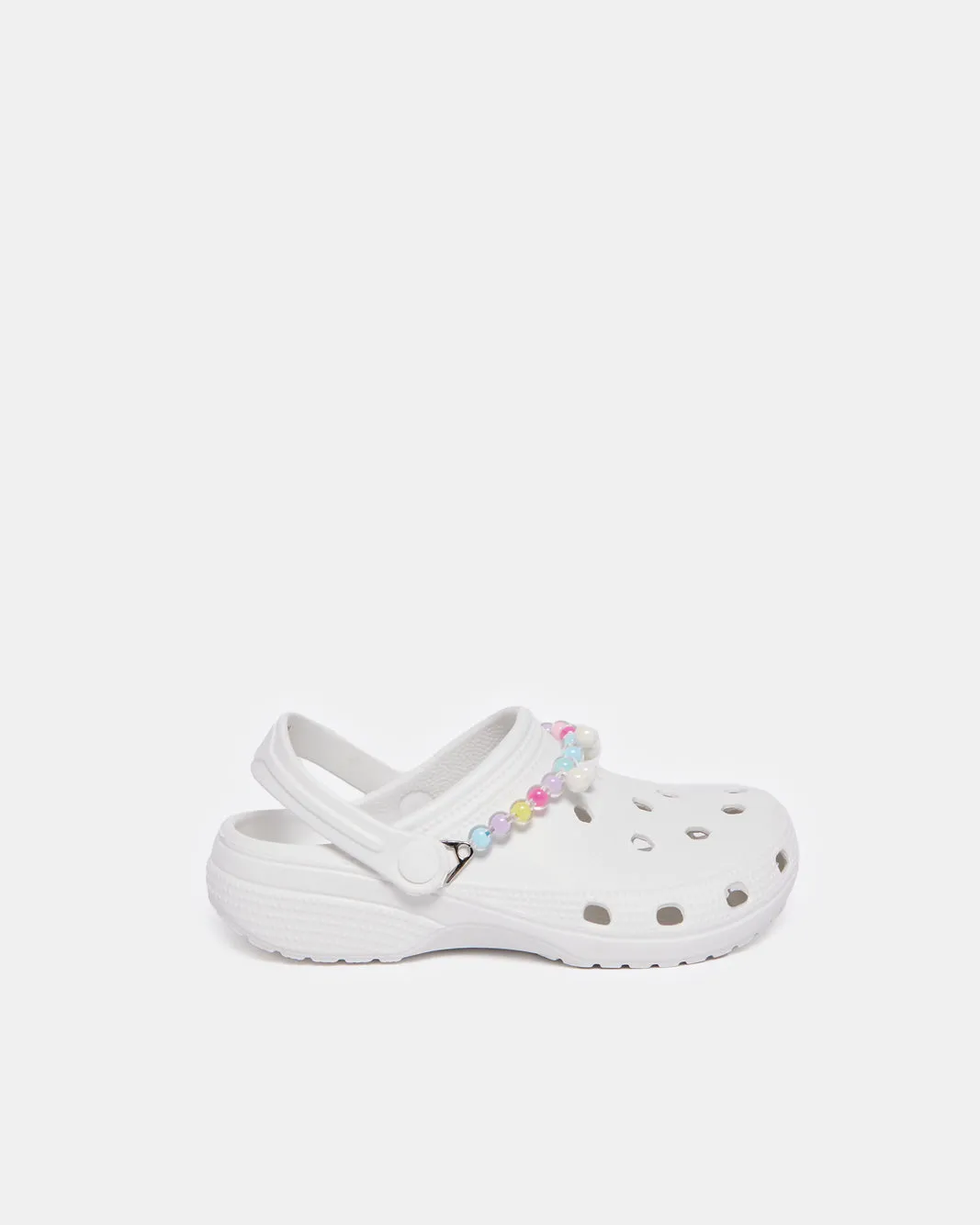 Senior Girls White Beads Clog sold by Redtag