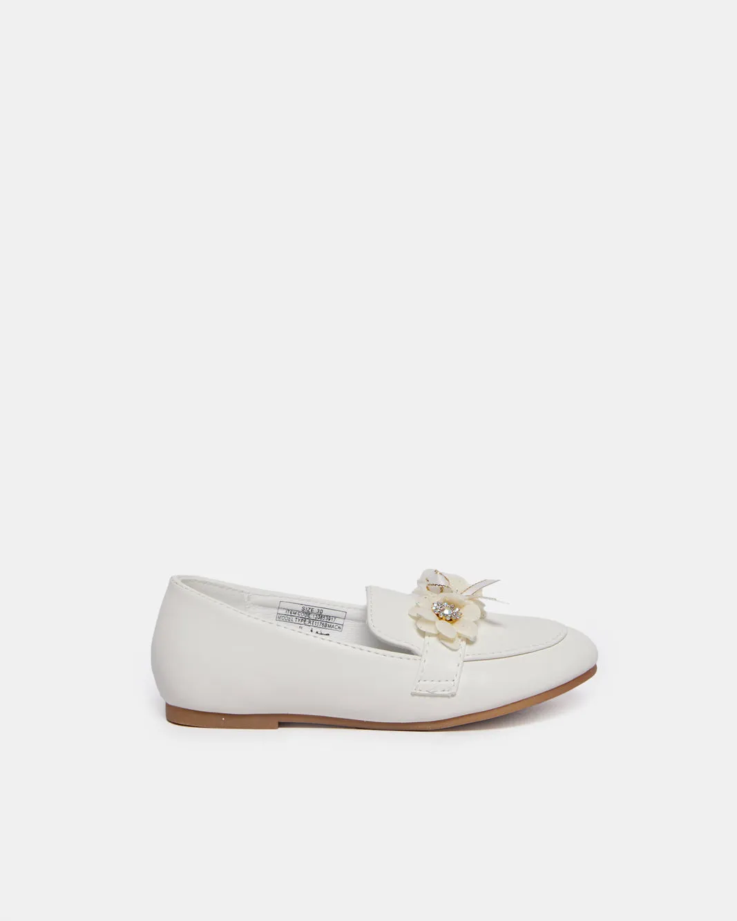 Girls White Floral Loafer sold by Redtag