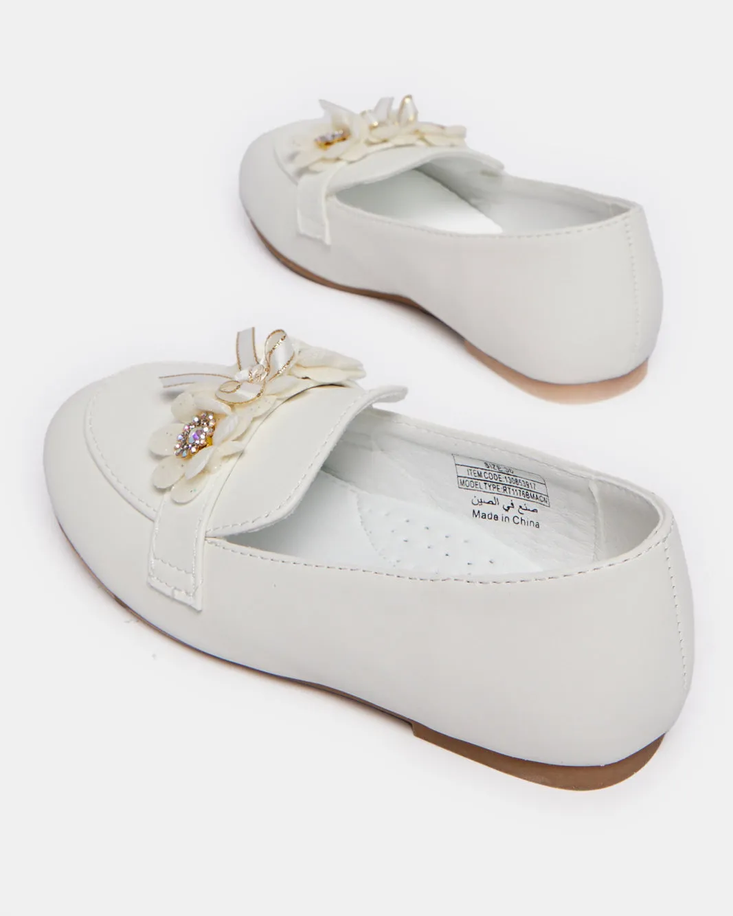 Girls White Floral Loafer sold by Redtag product image thumbnail 4