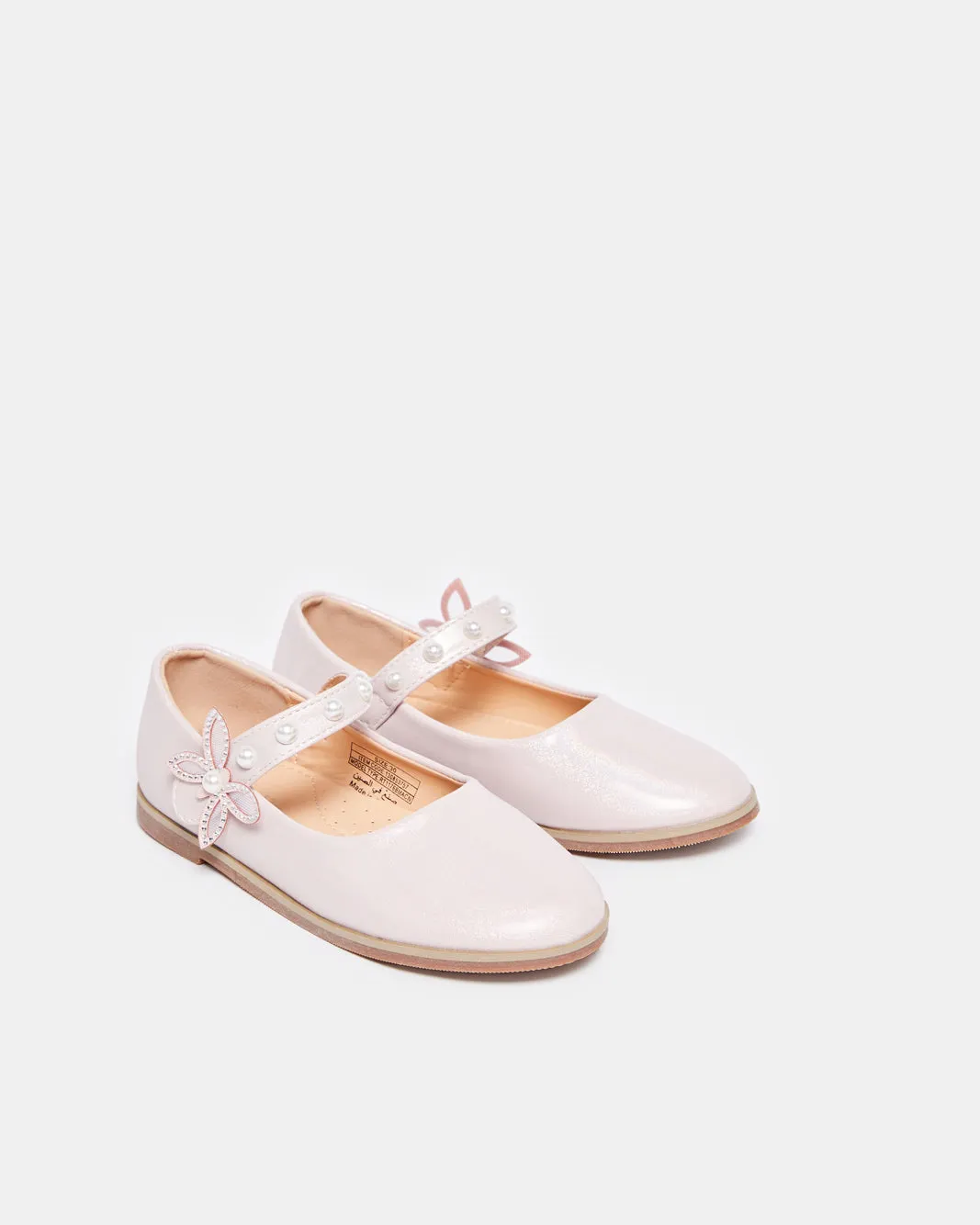 Girls Pink Flower Strap Ballerina sold by Redtag product image thumbnail 2