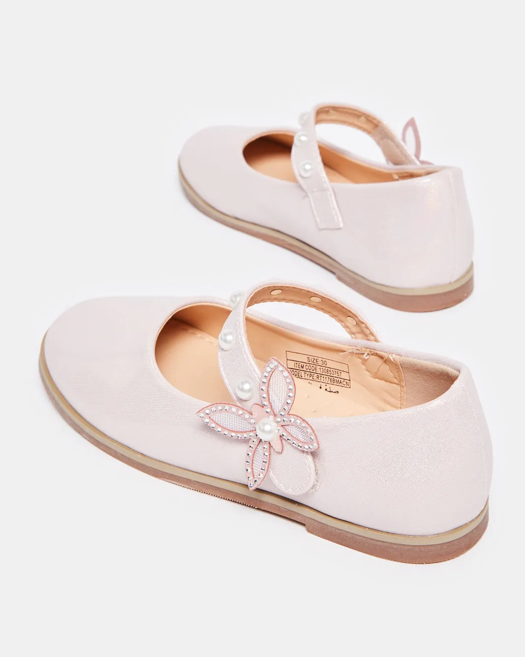 Girls Pink Flower Strap Ballerina sold by Redtag product image thumbnail 4