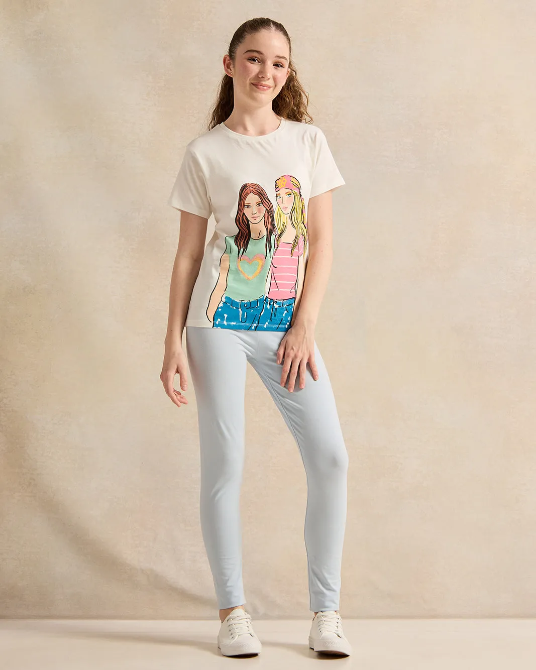 Senior Girls Blue Plain Leggings sold by Redtag product image thumbnail 2