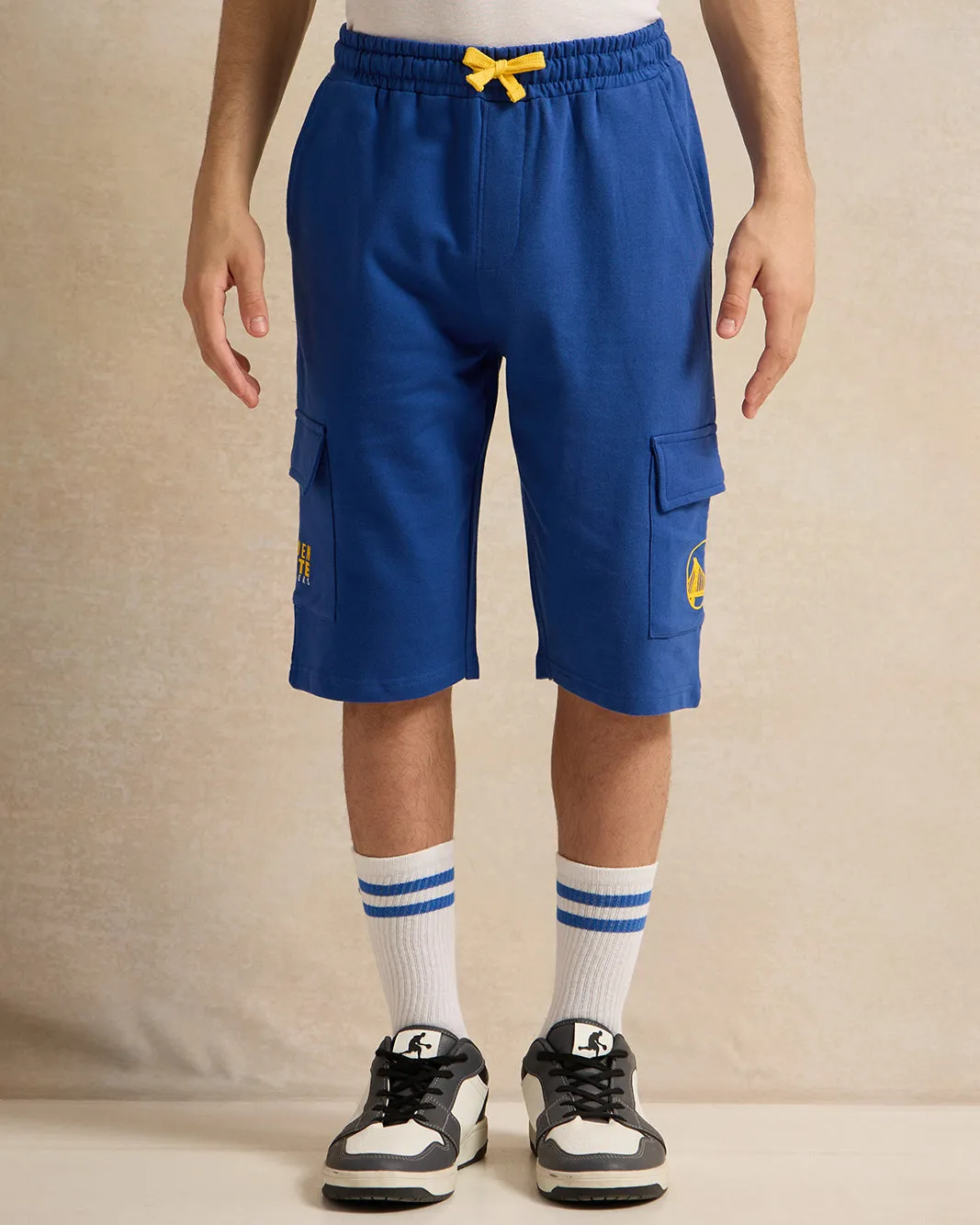 Senior Boys Blue Golden State Warriors Shorts sold by Redtag