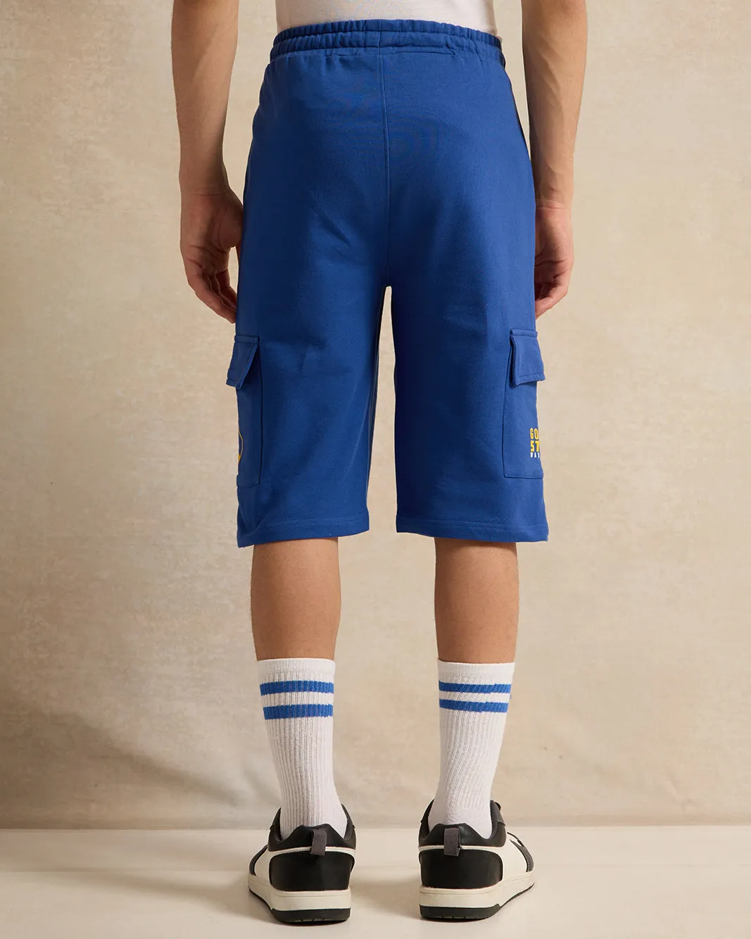 Senior Boys Blue Golden State Warriors Shorts sold by Redtag product image thumbnail 3