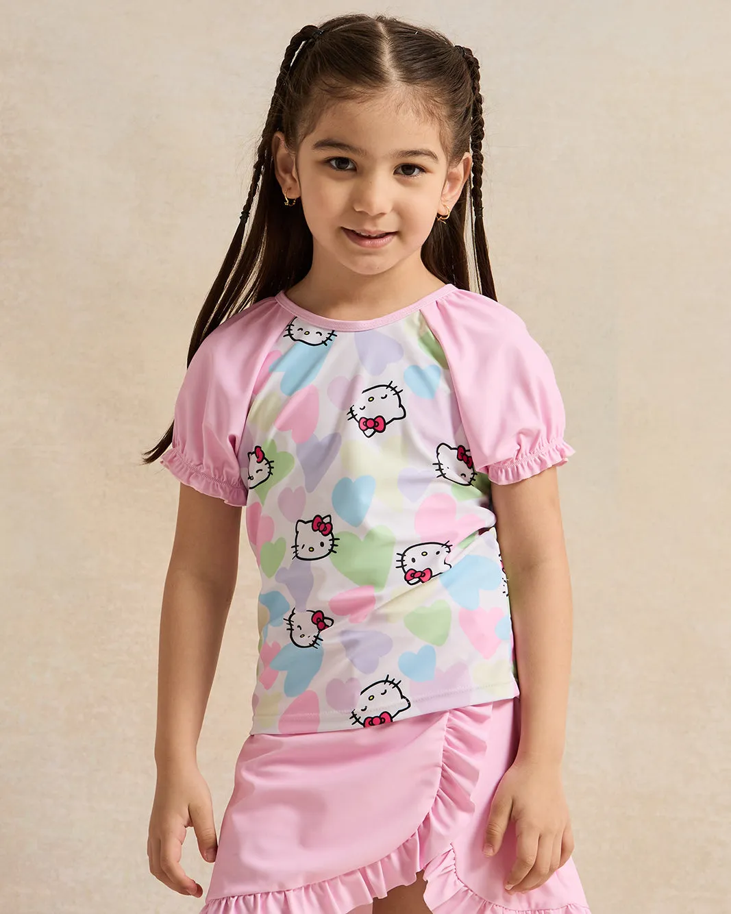 Girls Pink Printed Swim Set (2 Piece) sold by Redtag product image thumbnail 2