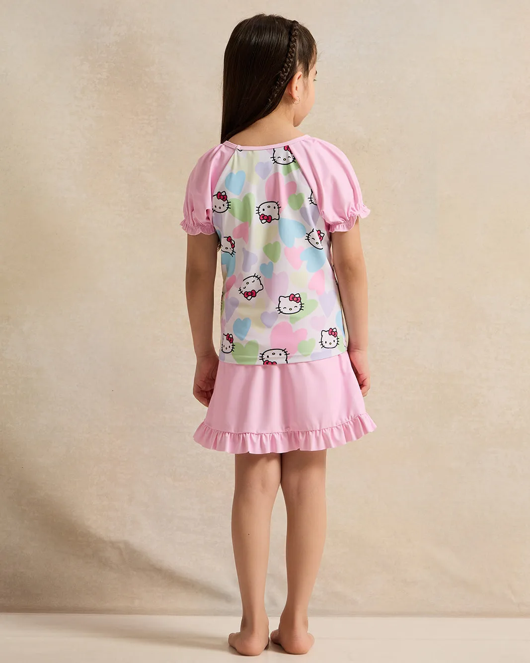 Girls Pink Printed Swim Set (2 Piece) sold by Redtag product image thumbnail 4