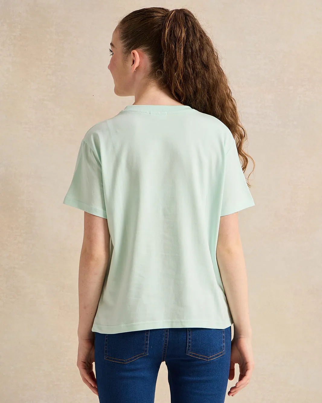 Senior Girls Blue Printed Boxy Top sold by Redtag product image thumbnail 3