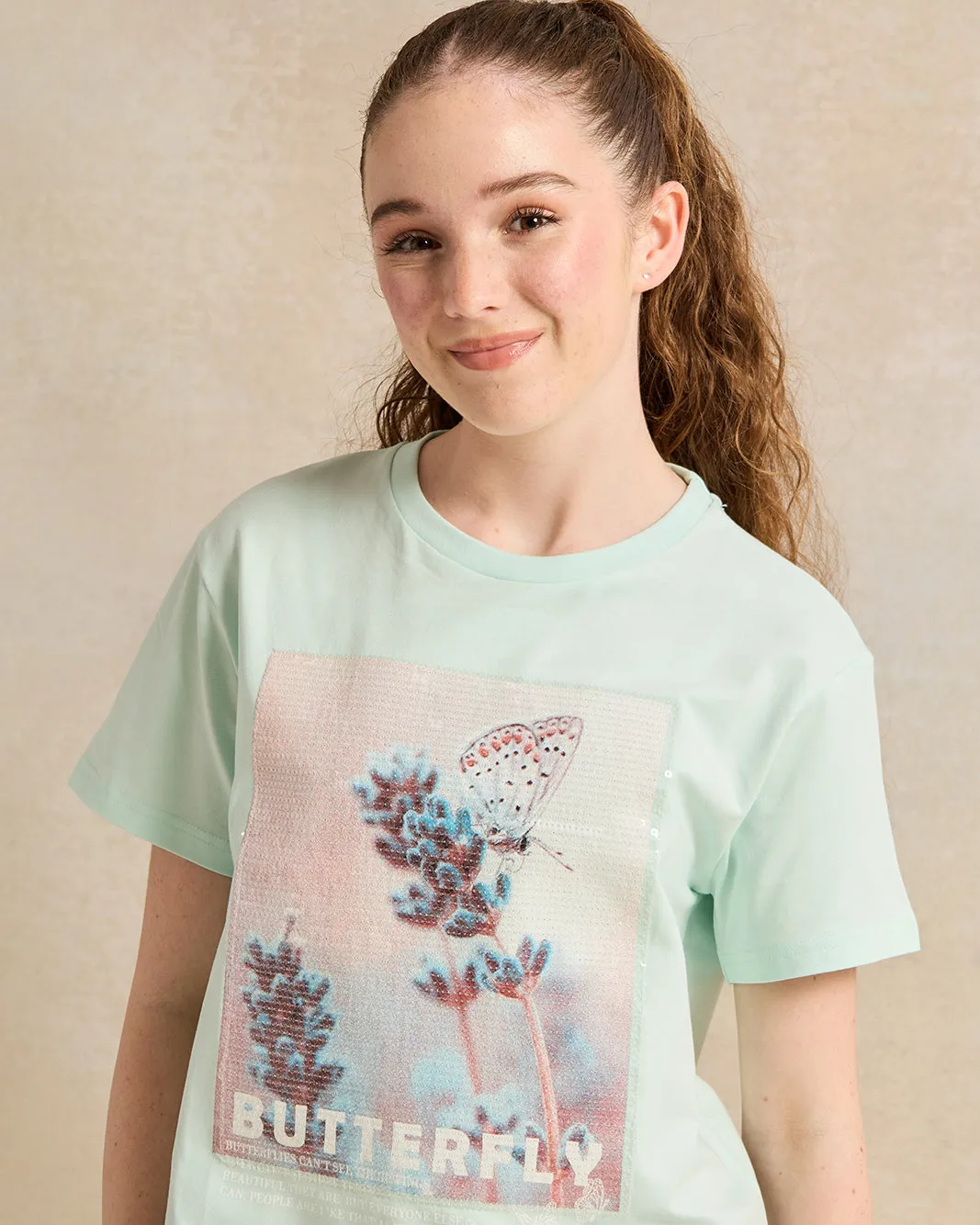 Senior Girls Blue Printed Boxy Top sold by Redtag product image thumbnail 4