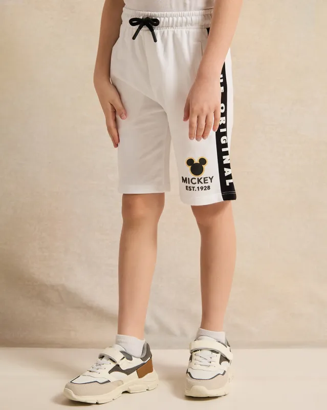 Boys White Printed Shorts sold by Redtag