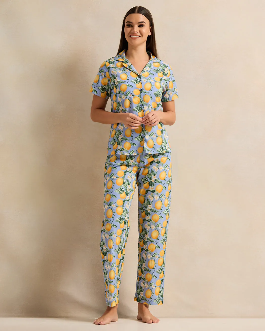 Women Multicolour Printed Pyjama Set (2 Piece) sold by Redtag