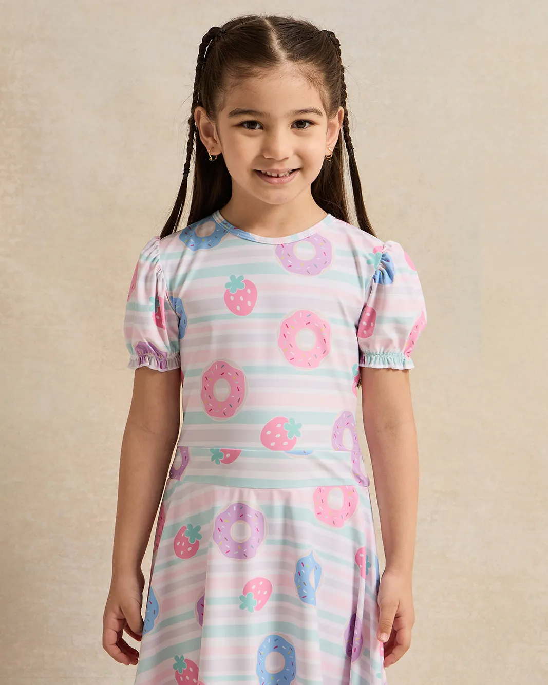 Girls Pink Printed Swimsuit Dress sold by Redtag product image thumbnail 2