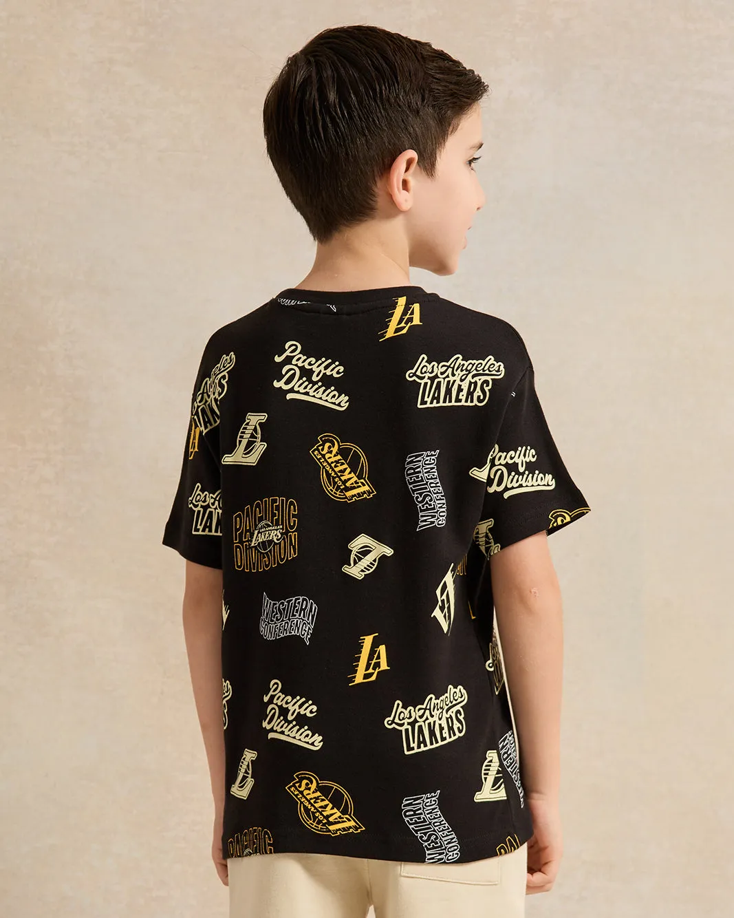 Boys Black Printed T-Shirt sold by Redtag product image thumbnail 3