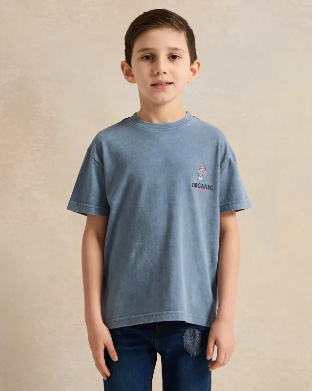 Boys Blue Printed T-shirt sold by Redtag