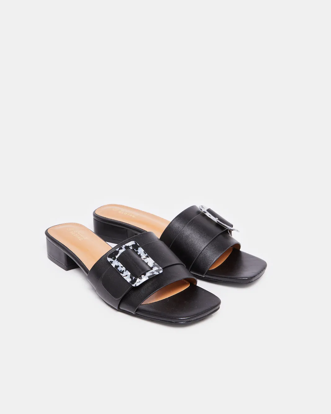 Women Black Embellished Trim Mule sold by Redtag product image thumbnail 2