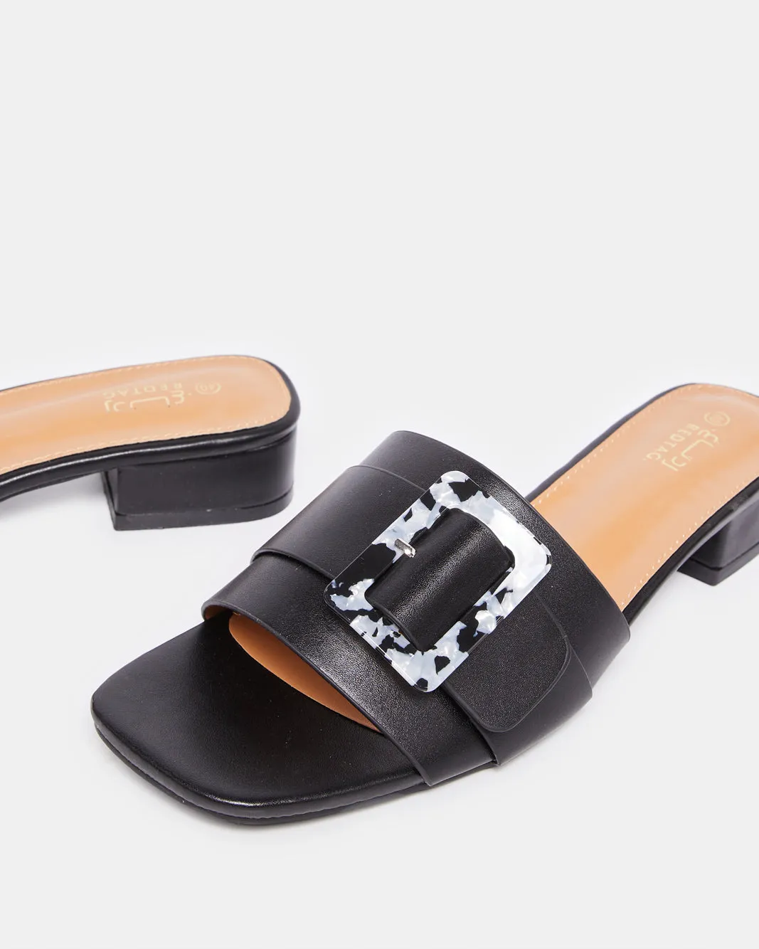 Women Black Embellished Trim Mule sold by Redtag product image thumbnail 3