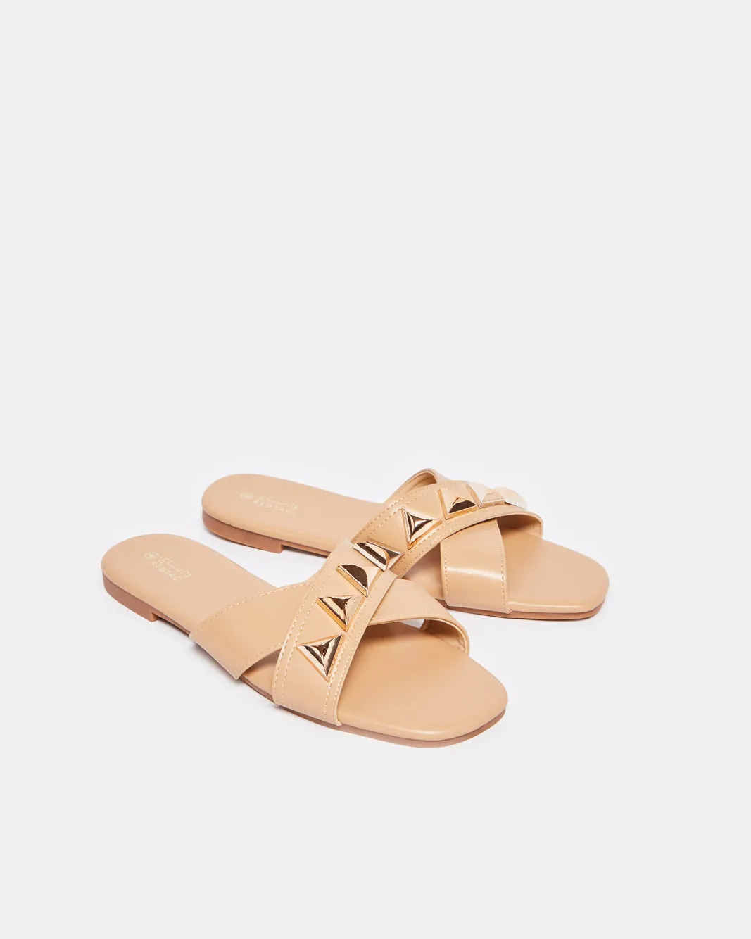 Women Beige Embellished Trim Mule sold by Redtag product image thumbnail 2