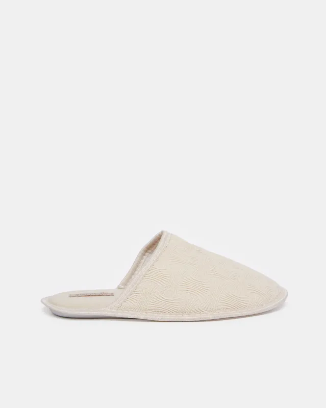 Women Beige Closed Toe Slipper sold by Redtag