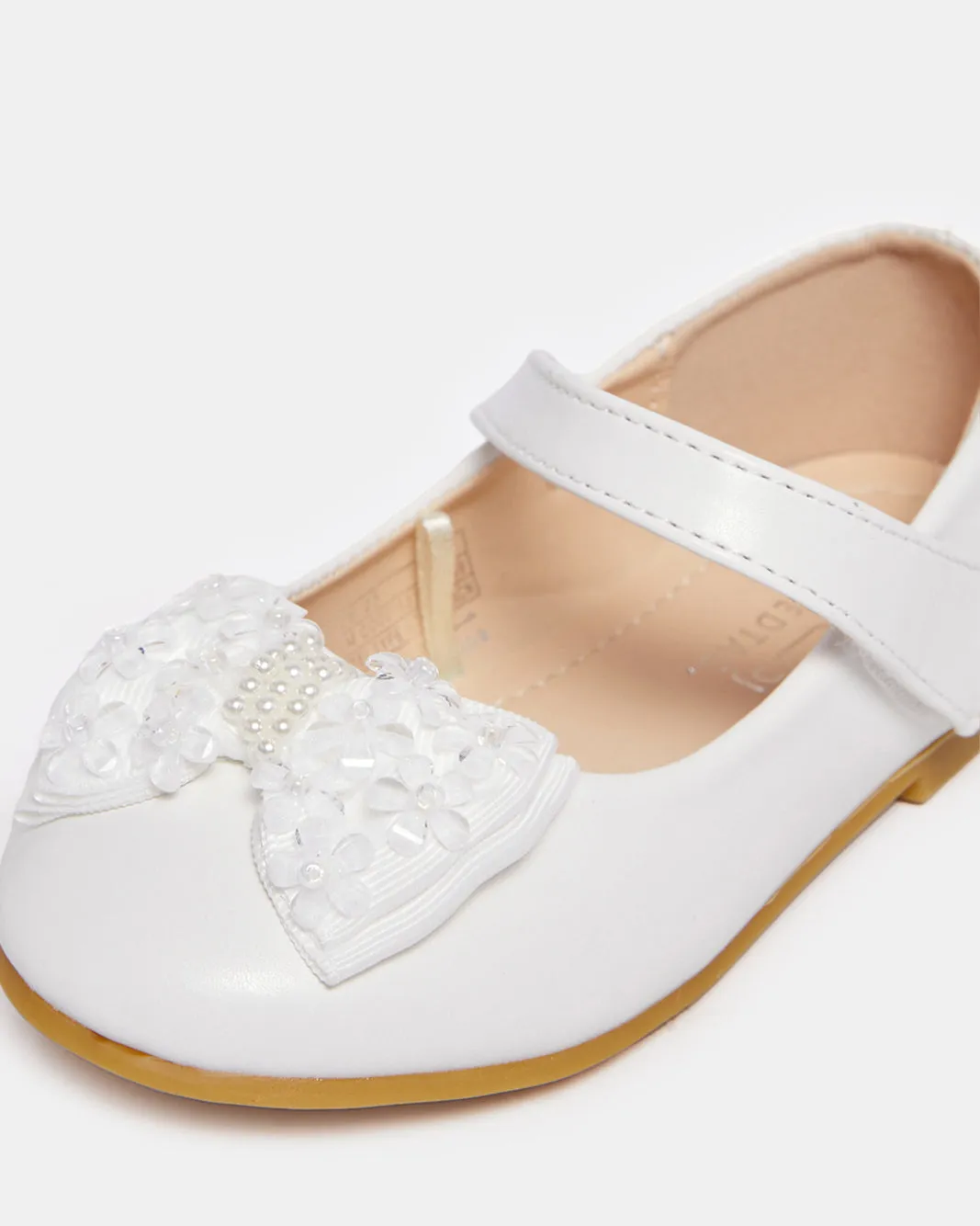 Infant Girls White Bow Ballerina sold by Redtag product image thumbnail 3